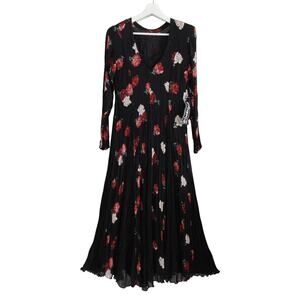 Vintage 90s Nostalgia Dress Crinkle Broomstick Maxi Lace Witchy Whimsigoth NWT S